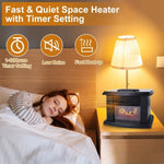 ZUN Electric Fireplace Heater 800W Artificial Flame Stove Heater with Accurate Digital Thermostat Timer 26779855