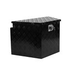 ZUN 33 Inch Heavy Duty Diamond Plate Aluminum Trailer Tongue Box Pickup Truck Tool Box Storage Organizer W1239125503