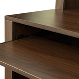 ZUN Home Office Computer Desk with Hutch,Walnut 07162933