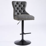 A&A Furniture,Aged and Retro PU Swivel Barstools Adjusatble Seat Height from 26-33 Inch, Modern Bar W1143P195203