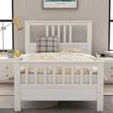 Wood Platform Bed with Headboard and Footboard, Twin WF192972AAK