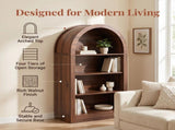 Arched 47.6 Inch, 4-Tier Bookcase, Arched Bookcase, Arch - Modern W2641P562765