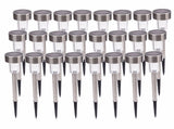 24pcs 5W High Brightness Solar Power LED Lawn Lamps with Lampshades White & Silver 80457389