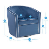 Kendall Blue Swivel Chair B050P157989
