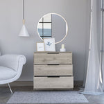 ZUN Kaia 3 Drawers Dresser, Superior Top -Light Gray B20091878