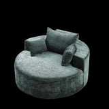55''L Chenille Sponge single sofa,No Assembly Required,Fluffy Modern Sleeper Chair for Living room, W834P221025