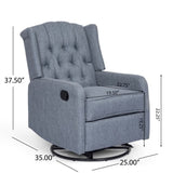 Classic Design, Manual Recliner Chair with 360-Degree Swivel 66842.00CHAR