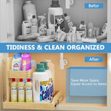 Under Sink Organizers and Storage 22" W x 21" D, 2 Tier Pull Out Cabinet Organizer with Soft Close, T3210P277245
