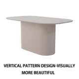 63 " MDF New Cream Style Dining Table and Regular Edge Table, 4-8 Person Dining Table, Vertical 28742696