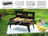 16.7x10x17.7in Portable Charcoal Grill Foldable BBQ Suitcase Grill Shelf For Outdoor Camping Picnics 77135778