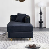 66.9''W Velvet Chaise Lounge,Luxury Modern Chaise Furniture,Tufted Back with 2pcs toss pillows for W579P224635