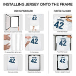 ZUN Shirt Display Frame With UV Resistant Acrylic and Hanger, Wall Mounted Baseball Basketball Football 61708878