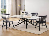 2 pieces of chair, black, rubber wood material, chair, solid wood chair, solid wood 17433150