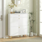 ZUN White shoe cabinet with adjustable shoe rack 34135365