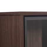 51.2'' Tall Lighted Display Cabinet with Tempered Glass Door, Metal Legs, LED Curio Cabinet, Modern N845P261794D