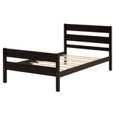 ZUN Twin Bed with Headboard and Footboard,Espresso 65612142