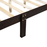 Queen Size Wood Platform Bed with Headboard and Wooden Slat Support WF289142AAP