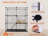 Cat Cage DIY Indoor Pet Home Small Animal House Detachable Playpen with 3 Doors 3 Tiers for Kitten 93791936