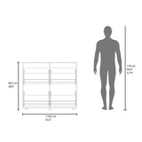 FM FURNITURE Nutrioso Tilt-Out Shoe Storage Cabinet with Multiple Compartments and Modern Desig, B128P301380