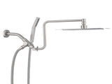 10 Inch Rainfall Shower Head with Handheld Shower Combo with 12 inch Adjustable Extension Arm W1219P506561