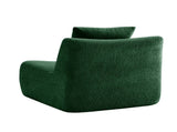 Armless Sofa W/Pillow Teddy Fabric-Green W714P357245