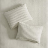 3 Piece Quilt Set Cream Full/Queen B035129045