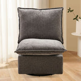 Detachable Dark Grey Chenille Single 360 Swivel Rocking Rocker,360 Swivel Sofa Chair & Single Sofa W1164P190848
