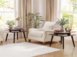 Faux Marble Side Table with 4-Sided Storage Shelves, 24" Square End Table for Living Room Bedroom 15029922