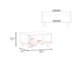 Carter 2 Piece Living Room Set, Streamlined with TV Stand and Coffee Table, White B097P474316