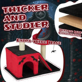 26" Gothic Cat Tree, Cat Tower with Spacious Cat Condo, 2 Padded Perches, Spider Toy, Scratching 74939297