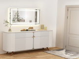 LED Bathroom Mirror 40" x 32" Front and Backlight, 5 Mins Defog, 5MM Full HD Reflected Wall Mounted T3177P296173
