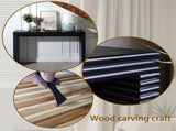 Modern Black Console with Ribbed Design,Wood Console, 47" W entryway table,Black Entry W2729P199006