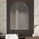 24x36 Inch Arched Recessed Medicine Cabinet, Metal Framed Bathroom Wall Cabinet with Mirror and W1435P202407