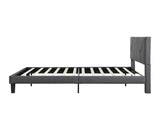 Full Size Upholstered Platform Bed Frame with Headboard, Strong Wood Slat Support, Mattress W21438522