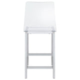 Clear and Chrome Counter Height Stools B062P153519