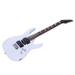 ZUN Novice Entry Level 170 Electric Guitar HSH Pickup Bag Strap Paddle Rocker Cable Wrench Tool White 44571807