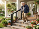 Handrails for Outdoor Steps Fits 3 to 4 Steps 16753549
