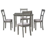 ZUN 5 Piece Dining Table Set Industrial Wooden Kitchen Table and 4 Chairs for Dining Room 60903246