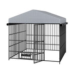 ZUN Large Dog Kennel Outdoor Pet Pens Dogs Run Enclosure Animal Hutch Metal Coop Fence with Roof W1820P172865