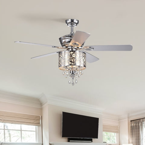 ZUN Elegant Metal 52-inch Ceiling Fan or Bedroom, Living Room, W1592P182163