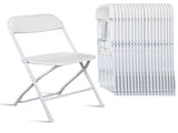 10pcs Injection Molding Classic Garden Plastic Folding Chair White 83332635