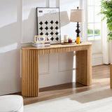 59.05'' Modern Console Table With Drawer for Entryway with Unique Vertical Stripe Design for Living W876P299541
