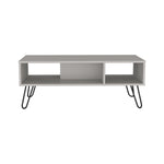 ZUN Vassel Coffee Table, Hairpin Legs, Two Shelves B200P235842