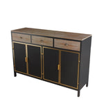 ZUN 48" Wide 4 Doors Modern Sideboard with 3 Top Drawers, Sideboard Storage Entryway Floor 03851128