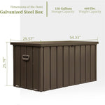 ZUN 150 Gallon Outdoor Storage Deck Box Waterproof, Large Patio Storage Bin for Outside Cushions, Throw W1859P168271