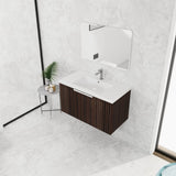 36 Inch Bathroom Cabinet With Resin Sink,Soft Close Doors,Float Mounting Design W999P204953
