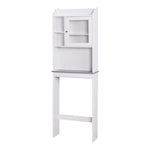 ZUN Modern Over The Toilet Space Saver Organization Wood Storage Cabinet for Home, Bathroom -White W40931565