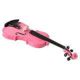 New 4/4 Acoustic Violin Case Bow Rosin Pink 21037626