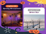 3 Pac Christmas Tree with Purple Lights, 4FT 5FT and 6FT, Lighted Black Tree for Christmas PX283443AAF