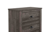 1pc Contemporary Four Drawers Chest Bed Side Cabinet Wooden Furniture Rustic Gray Color B2741P335231